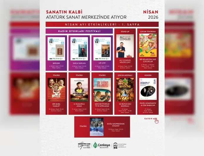 Çankaya Belediyesi: “Atatürk Sanat Merkezi Nisan Ayında Sanatın Farklı Renklerini Başkentli Sanatseverlerle Buluşturacak”