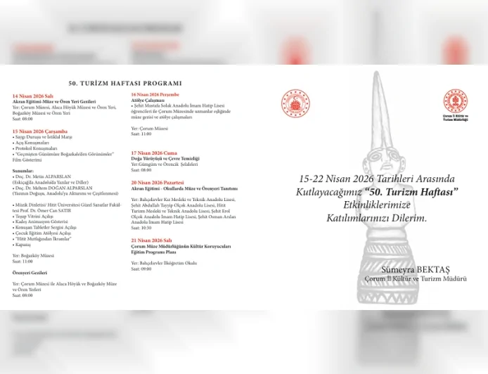 Çorum’da 50’nci Turizm Haftası Boğazköy’de Başlıyor Hattuşa’nın 40’ıncı Yılı Etkinliklerle Kutlanacak