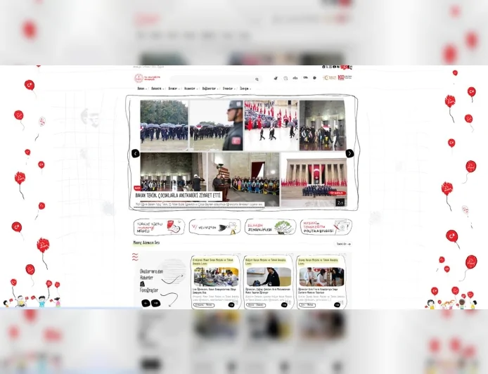 Millî Eğitim Bakanlığı 23 Nisan’a özel internet sitesini çocuklara yönelik tasarımla yeniledi