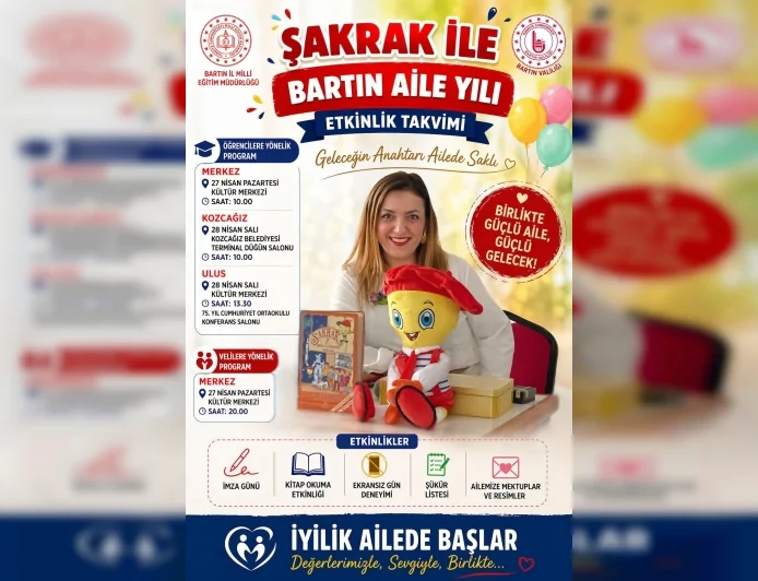 Şakrak ile “İyilik Ailede Başlar” Projesi Bartın’da Başlıyor