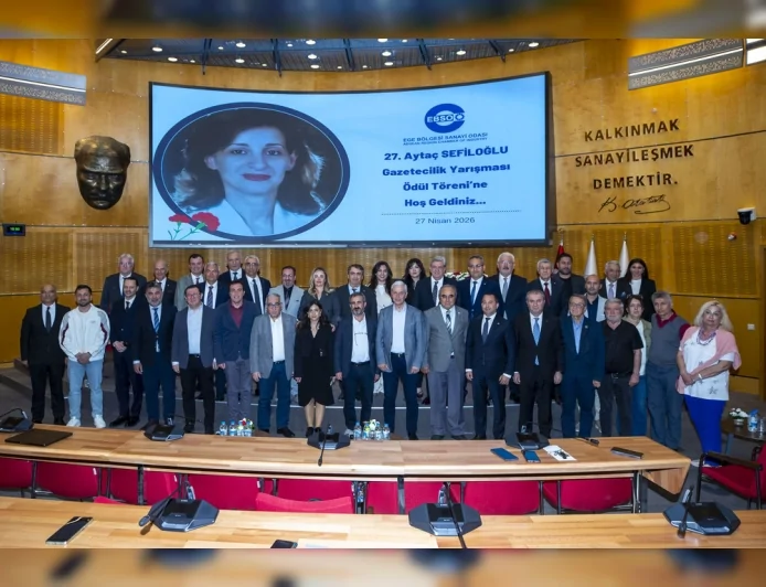 EBSO Aytaç Sefiloğlu Gazetecilik Yarışması’nda Ekonomi Basınının Başarılı İsimleri Ödüllendirildi!