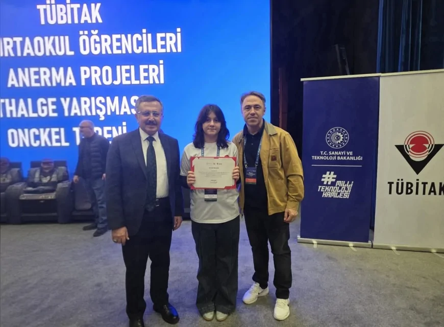 Çorum Bilim ve Sanat Merkezi öğrencisi Elif Betül Işık TÜBİTAK bölge finalinde birinci oldu