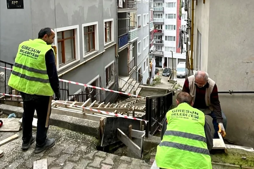 Giresun Belediyesi kent genelinde üstyapı çalışmalarını aralıksız sürdürüyor