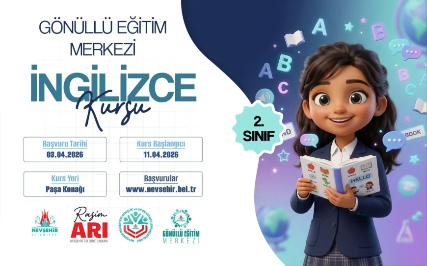 Nevşehir Belediyesi Paşa Konağı’nda 2. Sınıf Öğrencilerine İngilizce Kursu Başlatıyor