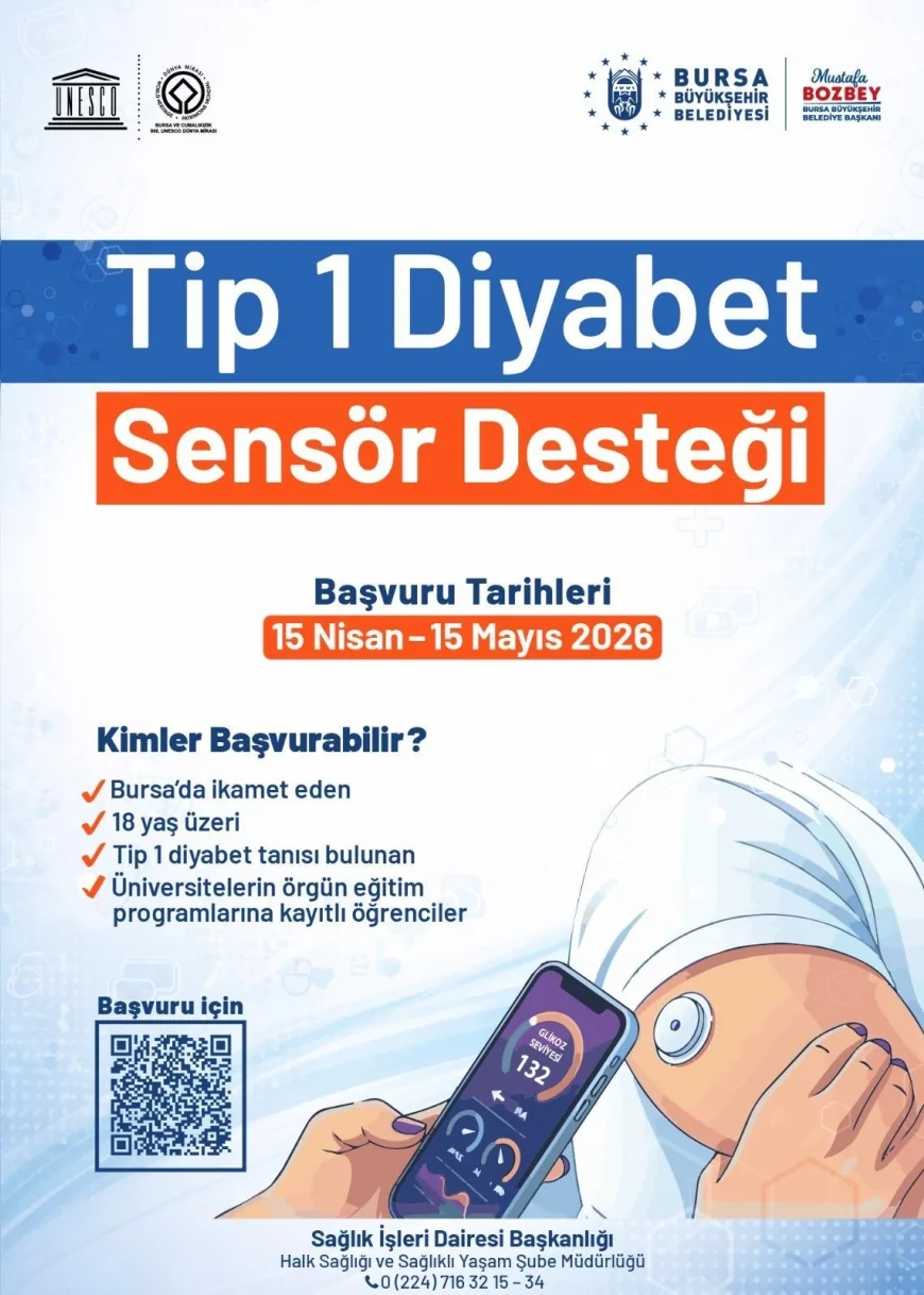 Bursa Büyükşehir Belediyesi Tip 1 diyabetli üniversite öğrencilerine glikoz sensörü desteği başlatıyor