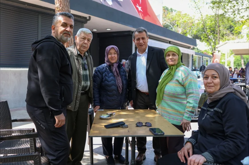 Efeler Belediye Başkanı Anıl Yetişkin esnaf ve vatandaş ziyaretlerini sahada sürdürüyor