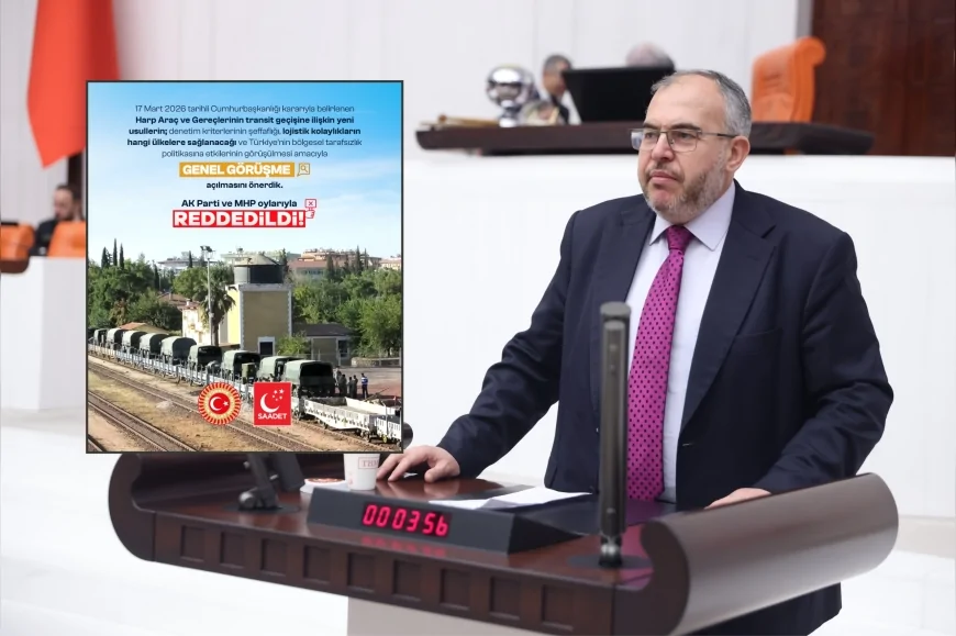SAADET PARTİSİ HATAY MİLLETVEKİLİ DOÇ. DR. NECMETTİN ÇALIŞKAN: “SİLAH TRANSİTİNDE KRİTERLER MECLİS’TE AÇIKÇA TARTIŞILMALI”