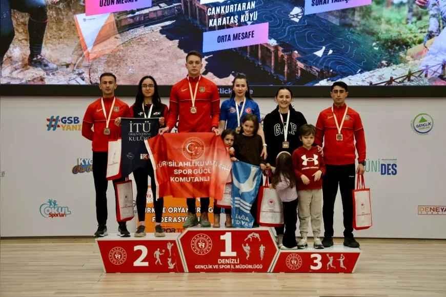 Aliağa Gençlik Ve Spor Sporcuları Denizli'deki Oryantiring Şampiyonasında Türkiye Dereceleri Elde Etti
