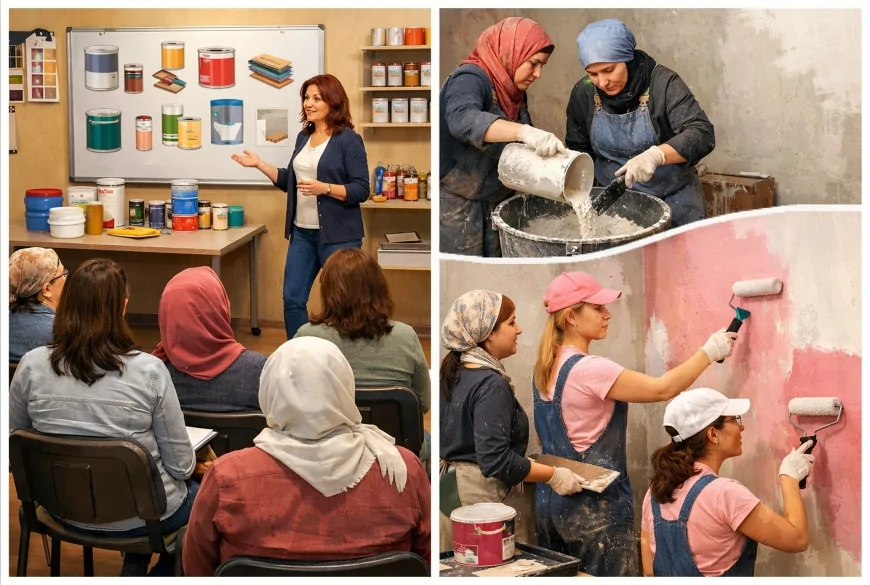 ESKİŞEHİR BÜYÜKŞEHİR BELEDİYESİNDEN KADINLARA ALÇI VE BOYA EĞİTİMİYLE YENİ BECERİ FIRSATI