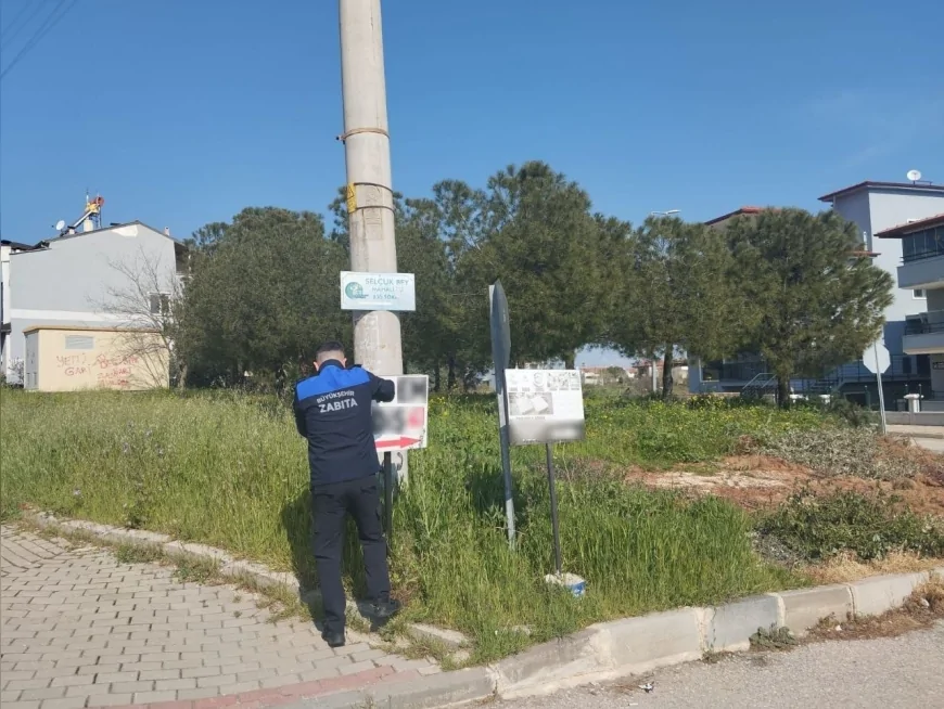 DENİZLİ BÜYÜKŞEHİR BELEDİYESİ İZİNSİZ TABELA VE REKLAM PANOLARINA YÖNELİK DENETİM BAŞLATTI