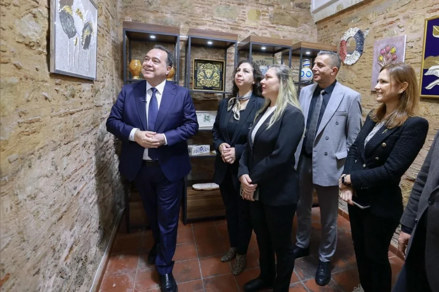 Manisa Büyükşehir Belediye Başkanı Besim Dutlulu MASMEK Atölyelerinde Kursiyerlerle Buluştu