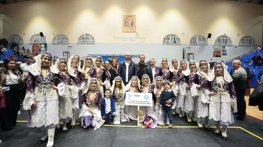 Aydın Büyükşehir Belediyespor Kadın Halk Oyunları Ekibi il yarışmasında birinci oldu