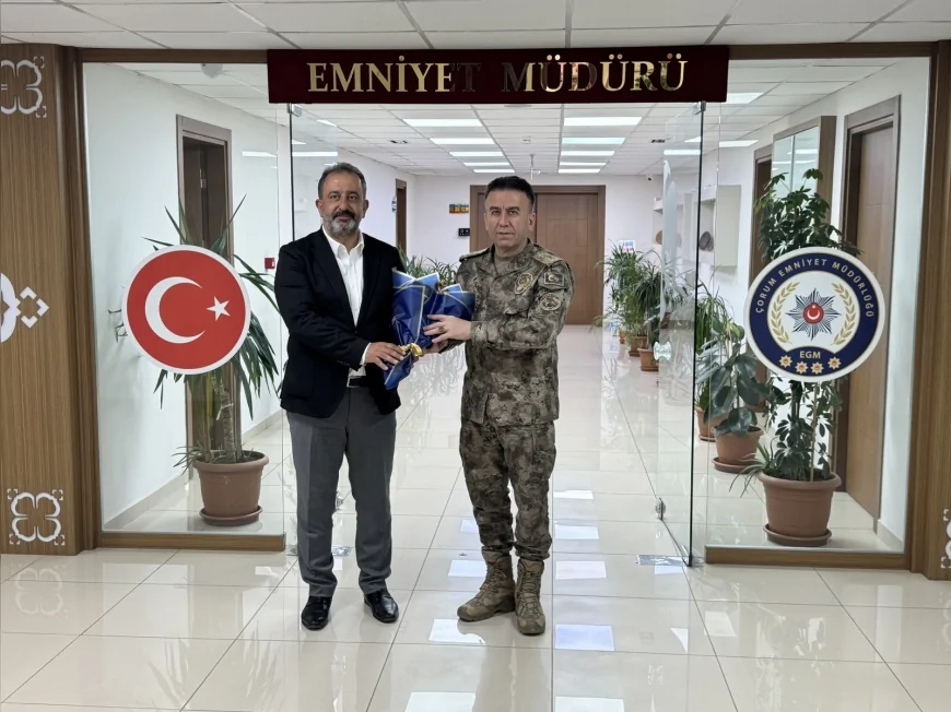 Çorum Belediye Başkan Yardımcısı İsmail Yağbat’tan Polis Haftası’nda Emniyet Müdürlüğü’ne ziyaret