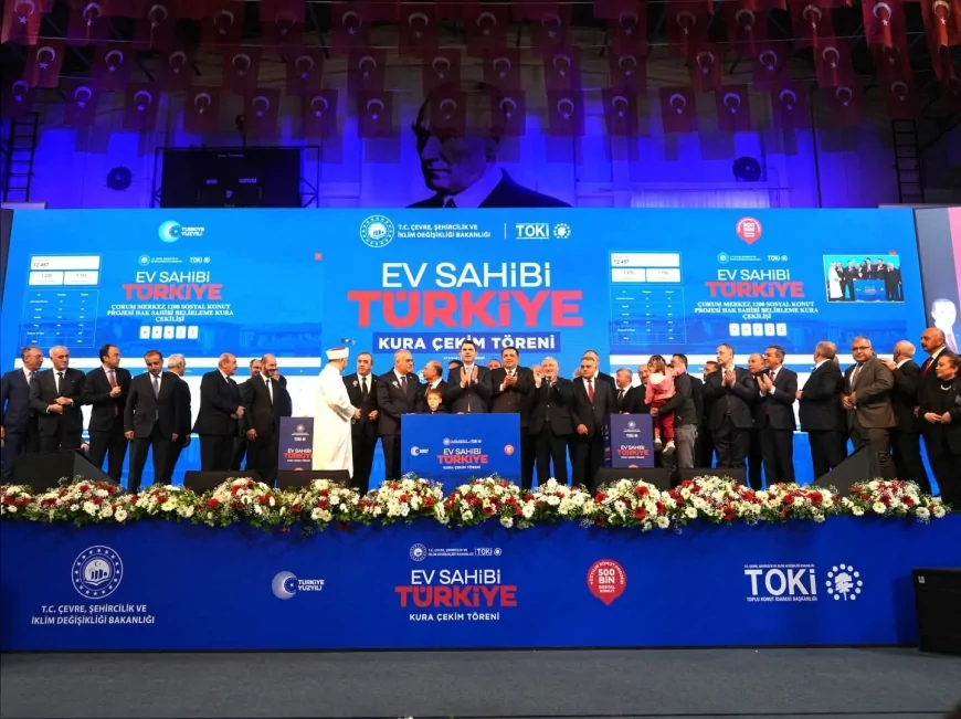 Çevre Şehircilik ve İklim Değişikliği Bakanı Murat Kurum Çorum’da TOKİ kura çekilişi gerçekleştirdi