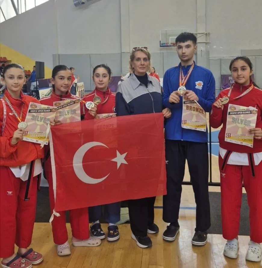 Seferihisar Belediyesi sporcuları Makedonya’daki şampiyonada 5 madalya kazandı