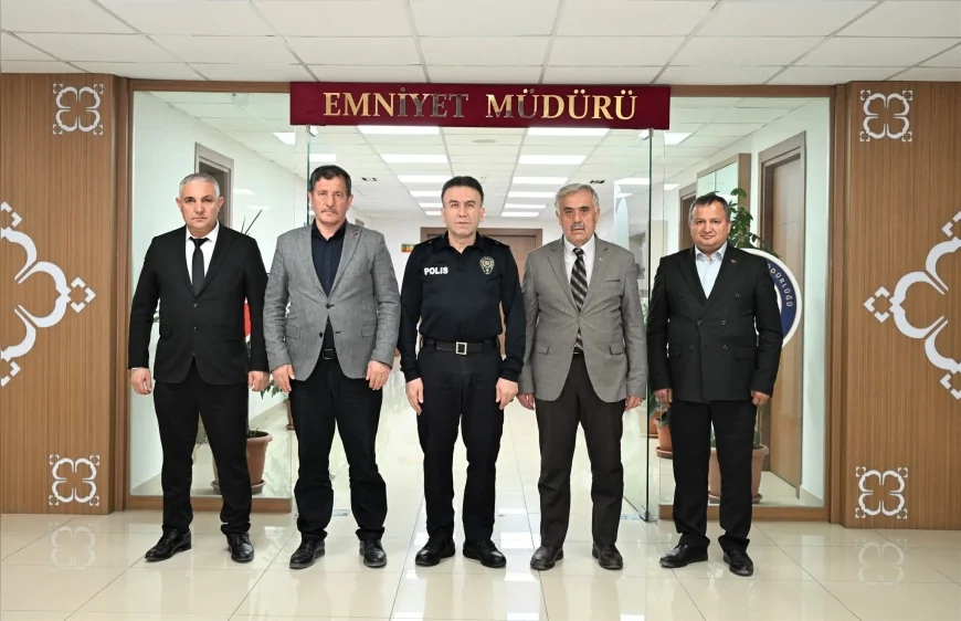 Çorum’da Polis Haftası kapsamında İl Emniyet Müdürü Arif Pehlivan’a kurum ve STK’lardan ziyaret