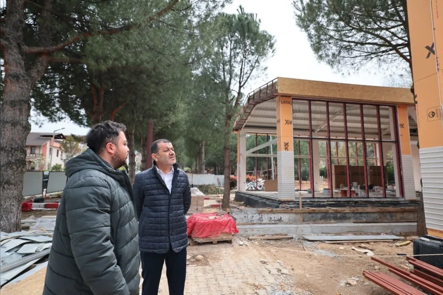 Denizli Büyükşehir Belediye Başkanı Bülent Nuri Çavuşoğlu Yunus Emre Sosyal Tesisi Çalışmalarını Yerinde İnceledi Modern Yapı Hızla Yükseliyor