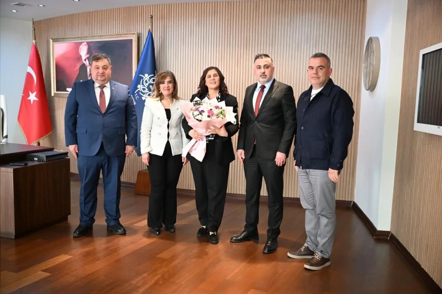 Aydın Büyükşehir Belediye Başkanı Özlem Çerçioğlu’na esnaf odası temsilcilerinden ziyaret