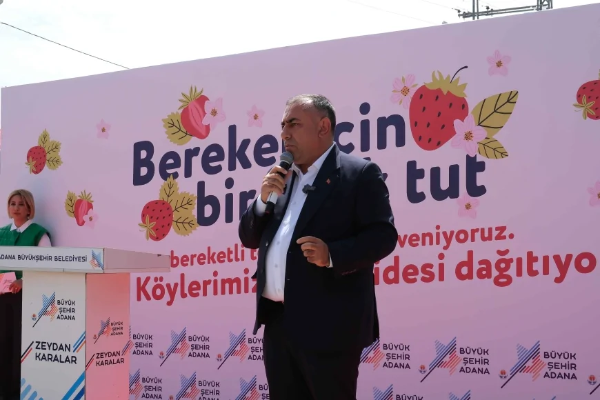Adana Büyükşehir Belediyesi Pozantı’da üreticilere 900 bin çilek fidesi daha dağıttı