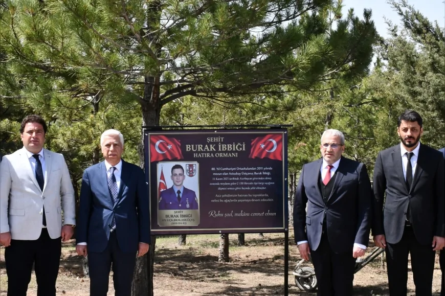 Çorum’da Şehit Hava Astsubay Burak İbbiği’nin Hatırası Fidan Dikimiyle Yaşatılıyor