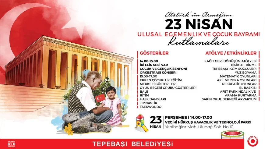 Tepebaşı Belediyesi 23 Nisan’da çocuklar için renkli etkinliklerle dolu kutlama programı hazırladı