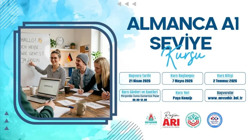 NEVŞEHİR BELEDİYESİ KAPEM’DE MEB ONAYLI ALMANCA A1 VE A2 KURSLARI İÇİN KAYITLAR BAŞLADI!