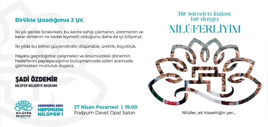 NİLÜFER BELEDİYESİ İKİ YILLIK ÇALIŞMALARINI PAYLAŞACAĞI DEĞERLENDİRME TOPLANTISINA DAVET ETTİ