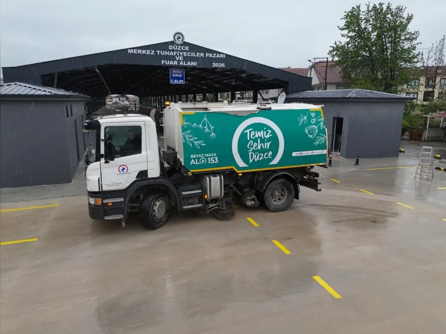 Düzce Belediyesi Aziziye Mahallesi’nde inşa ettiği Tuhafiyeciler Pazaryeri’ni 23 Nisan’da hizmete açıyor