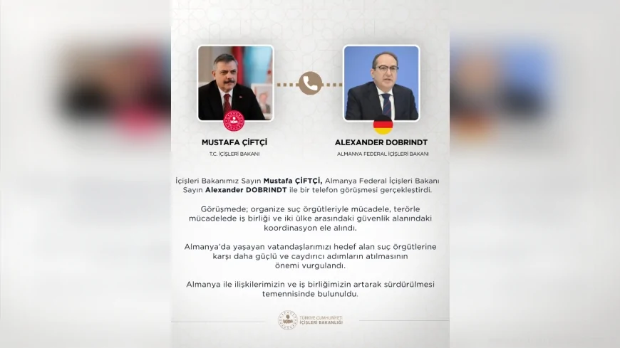 İçişleri Bakanı Mustafa Çiftçi Almanya İçişleri Bakanı Dobrindt ile güvenlik ve terörle mücadeleyi görüştü