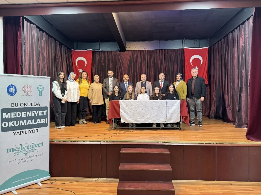 Çorum’da Medeniyet Okumaları Projesi Kapsamında Lise Öğrencileri Edebiyatla Buluştu