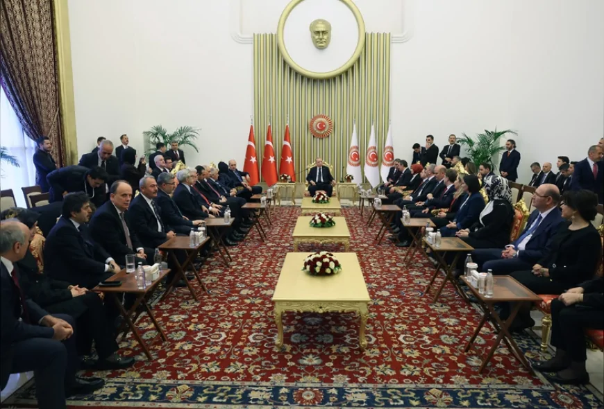 CUMHURBAŞKANI RECEP TAYYİP ERDOĞAN TBMM’NİN 106’NCI YIL RESEPSİYONUNDA SİYASİ TEMASLAR VE AÇIKLAMALARDA BULUNDU