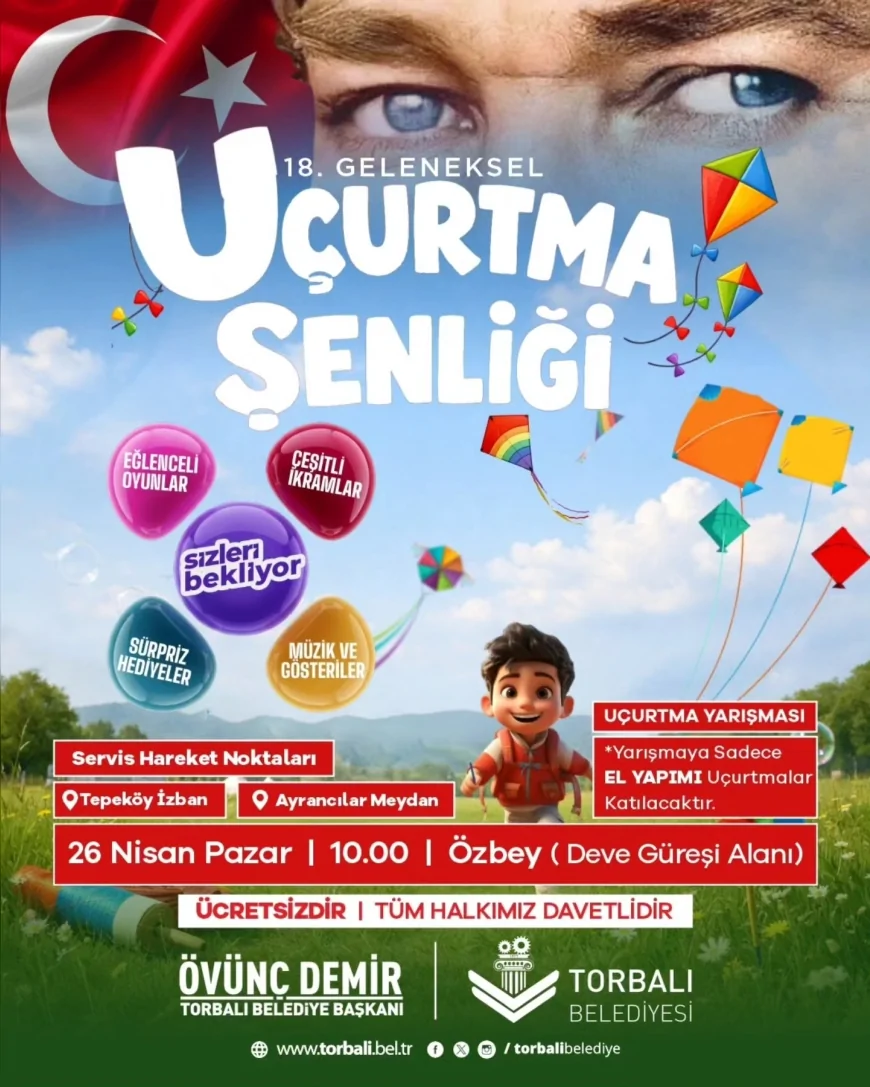 TORBALI’DA 18. UÇURTMA ŞENLİĞİ İÇİN GERİ SAYIM BAŞLADI GÖKYÜZÜ RENKLENİYOR