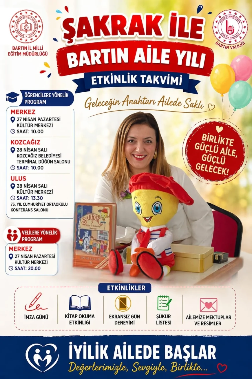 Şakrak ile “İyilik Ailede Başlar” Projesi Bartın’da Başlıyor