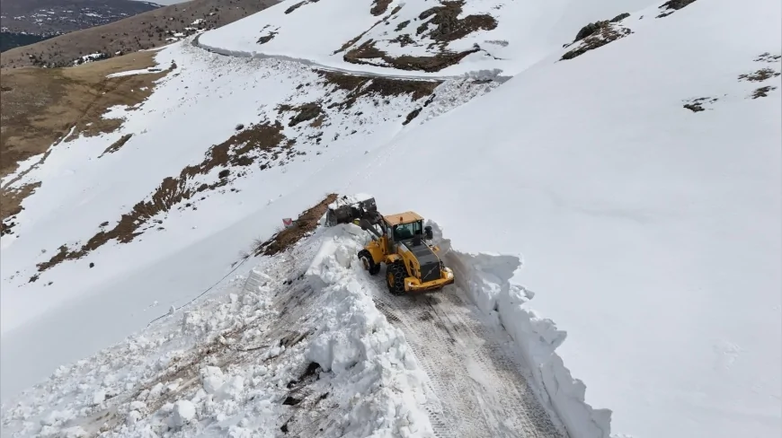 Ordu Büyükşehir Belediyesi Mayıs Öncesi 4 Metrelik Karla Yayla Yollarını Açmak İçin Yoğun Mesai Yürütüyor