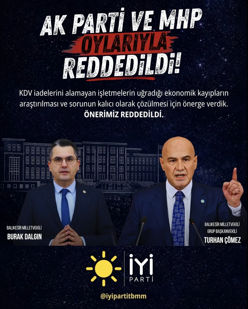 İYİ PARTİ’NİN MADENCİLİK ARAŞTIRMA ÖNERGESİ TBMM’DE AK PARTİ VE MHP OYLARIYLA REDDEDİLDİ