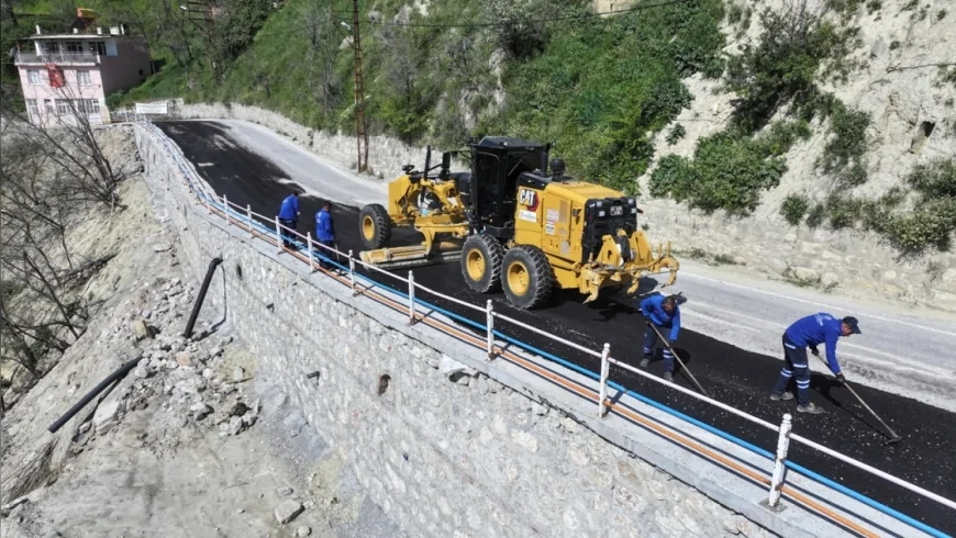 DENİZLİ BÜYÜKŞEHİR BELEDİYESİ BABADAĞ BAĞLANTI YOLUNDA GENİŞLETME VE SANAT YAPILARINI TAMAMLADI