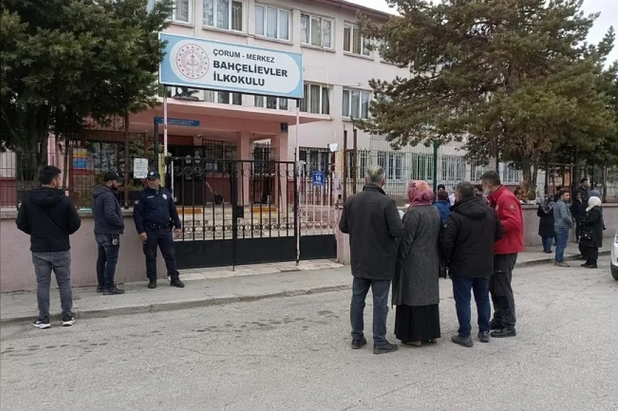 Çorum’da ilköğretim okulu bahçesine kadar giren şüpheli paniğe yol açtı