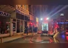 Çorum’da arı ürünleri satılan iş yerinde çıkan yangın büyümeden söndürüldü
