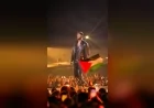 2026 Eurovision Finalinde İsrail Temsilcisi Sahnedeyken Açılan Filistin Bayrakları Aynı Kareye Yansıdı