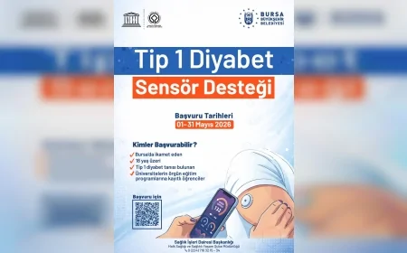 Bursa Büyükşehir Belediyesi sosyal güvencesi olmayan Tip 1 diyabetli üniversite öğrencilerine sürekli glikoz ölçüm sensörü desteği başlattı