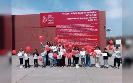 BORNOVA’DA MİNİKLER YEŞİLOVA HÖYÜĞÜ’NDE TAŞ DEVRİ’NDEN GÜNÜMÜZE ZAMAN YOLCULUĞUNA ÇIKTI