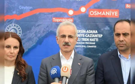 Ulaştırma ve Altyapı Bakanı Abdulkadir Uraloğlu: “Mersin’den Gaziantep’e uzanan 312 kilometrelik hızlı tren hattını planladık”