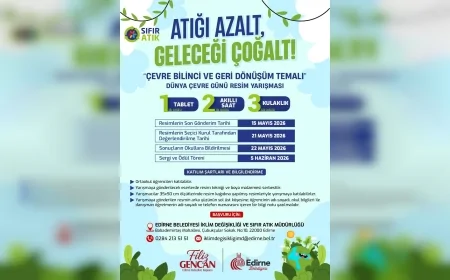 Edirne Belediyesi Ortaokul Öğrencileri İçin Çevre Temalı Resim Yarışması Başlattı