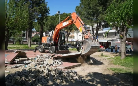 Gaziemir Belediyesi Şehit Ferit Yaşarlar Parkı’nı Baştan Sona Yeniliyor Modern Alan Oluşturuluyor