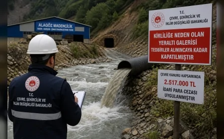 Giresun Doğankent’te çevreyi kirleten madene kısmi kapatma ve 2 milyon 517 bin TL ceza uygulandı
