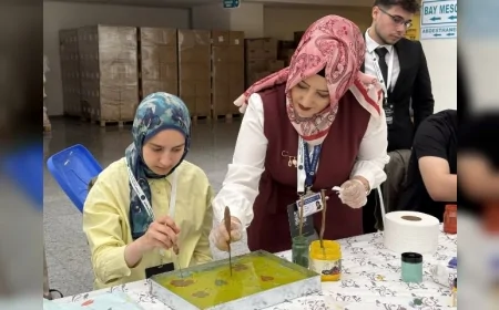 Çorum Belediyesi Tıp Öğrenci Kongresine Sanat Atölyeleriyle Katkı Sağladı