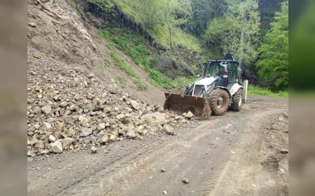 ORDU’DA KUVVETLİ YAĞIŞ SONRASI 120’YE YAKIN HEYELAN MEYDANA GELDİ YOLLAR İÇİN BÜYÜKŞEHİR EKİPLERİ SEFERBER OLDU
