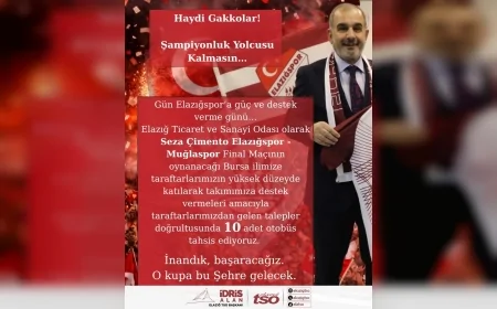 ELAZIĞ TİCARET VE SANAYİ ODASI BAŞKANI İDRİS ALAN: “ŞAMPİYONLUK YOLCUSU KALMASIN”