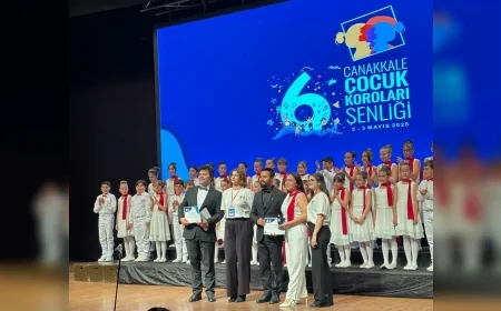 Muğla Büyükşehir Belediyesi Çoksesli Çocuk Korosu Çanakkale’de iki ödül kazandı