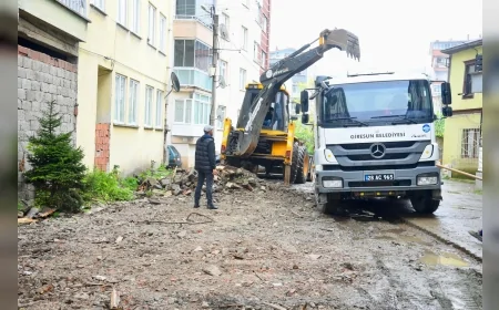 Giresun Belediyesi Fen İşleri Ekipleri Mahallelerde Üstyapı Çalışmalarını Hızlandırdı
